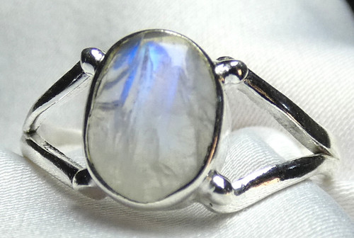 Regenbogen mondstein ring - 💙,