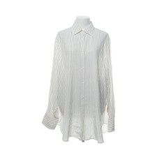 Lilysilk, Bluse, Größe: XXL, Weiß/Braun, Seide, Streifen, Damen #iPB