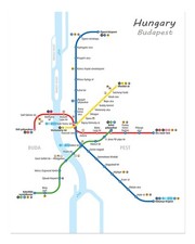 Budapest U-Bahn-Karte