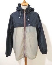 K-Way Herren Nylon Regenjacke Grösse 7 Kapuze Vintage P251