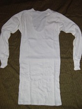 3 Stück DDR MdI NVA Volkspolizei Unterhemd doppelripp weiss lang Gr.6 = 50