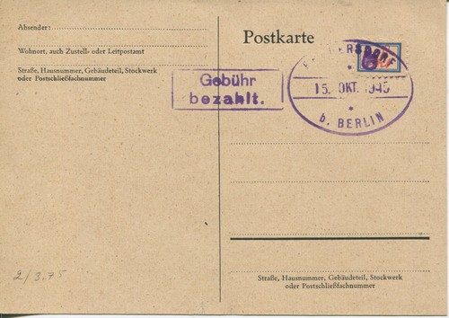 Lokal fredersdorf 102b auf - sp,