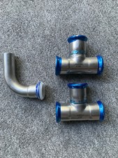 Pressfitting Simplesta Edelstahl  Trinkwasser DVGW 28mm T-Stück , 90*Bogen 22 mm