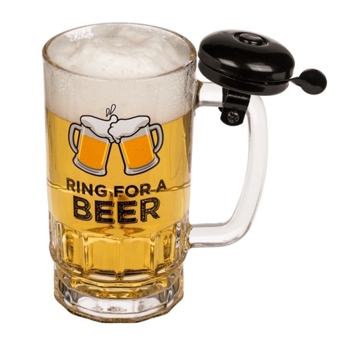 Fahrradklingel bierkrug mit - fahrradklingel,