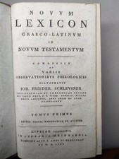 Novum lexicon graeco-latinum in Novum Testa." Schleusner 1808m original