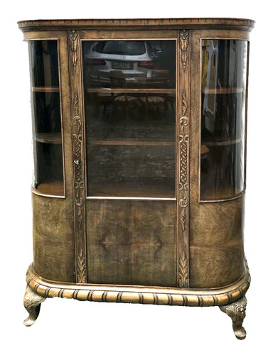 Jugendstil vitrine dreiseitig - vitrine,