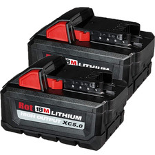 2x Original Für Milwaukee M18B5 Akku 18V 5,0Ah RED Li-Ion M18 B5 4932430483