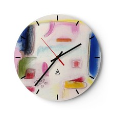 Modern Wanduhr 40x40cm Rund