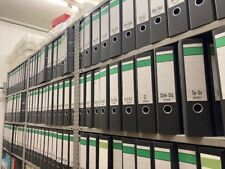 100 Ordner aus Aktenarchiv, 8 cm breit, mit Serienregister für 100 Ordner