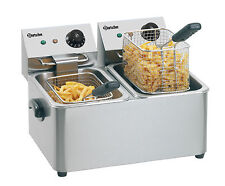 Bartscher Friteuse Fritteuse Doppelfritteuse Elektro 2x4 Liter Snack II A162412E