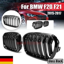 für BMW 1er F20 F21 ab 2015 2x Nieren Grill Kühlergrill GLANZ SCHWARZ Doppelsteg