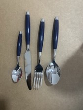 TUPPERWARE  CHEF-SERIE BESTECK (4-TEILIG) MESSER GABEL LÖFFEL TEELÖFFEL