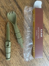 KA-BAR Taktisches Spork & Knife Campingmesser Kubotan Gabel Und Messer