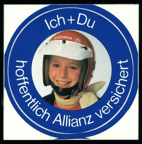 Werbe aufkleber allianz - werbe,