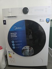 Midea Washing Machine 8kg very new Energy Class A, Automatic Volume, Steam Care