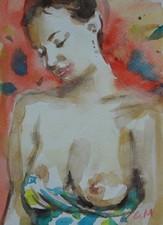 Gerry miller aquarell akt - gerry, aquarell-"akt"