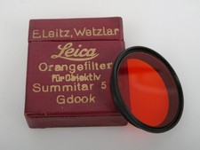 Leitz Leica Orangefilter Gdook für for Summitar 5cm orange filter TOP + box OVP