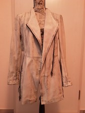 Damen-Jacke Mantel Aus Echtem