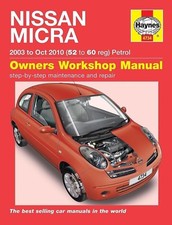 Reparaturhandbuch / -anleitung Nissan Micra 2003, 04, 05, 06, 07, 08, 09, 10