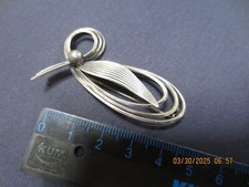 Antike 800er Silber Brosche L: 4,9cm B: 3cm G: 6g Schleife Nachlas 800 