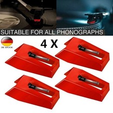 4X Stück Plattenspieler Nadel Ersatznadel für Schallplattenspieler Tonabnehmer