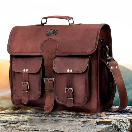 Ledertasche ziege braun - ledertasche,