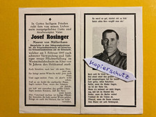 2. WK Death Card Sterbebild Volksgrenadier Westen Endkampf 1945  Bad Neuenahr