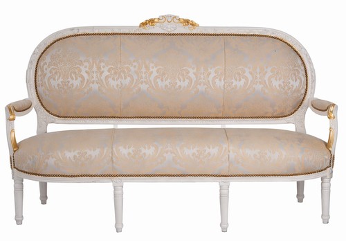 Barocke sitzbank creme gold - creme,