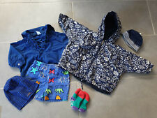Babykleidung Set Gr.80 Hummel Mini Wendejacke, Oilily Hemdchen, Hose, 2 Mützen..