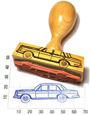 Oldtimer Autostempel Mercedes 250 S - 300 SE (W108) seitliches Profil