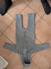 Baby Wollanzug, Overall aus Schurwolle, Einteiler mit Knöpfen 