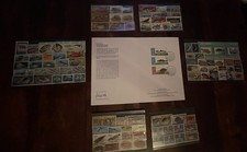 98 BRIEFMARKEN  1 BLOCK  1 ERSTTAGSBLATT  MOTIV  FISCHE MEERESBEWOHNER LÄNDER