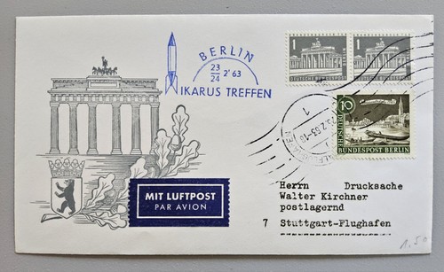 Brief sonderbeleg raketenpost - brief,