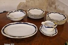 Mitterteich Bavaria Form 2000 Kobaltblau Eßservice Goldrand Porzellan 16 Tlg.