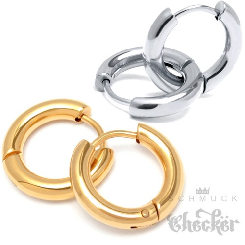 Edelstahl creolen silber gold - edelstahl,