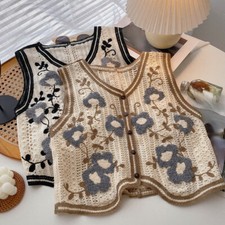 Damen Strick Tank Top Häkel