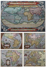 Ortelius - Welt & Kontinente -