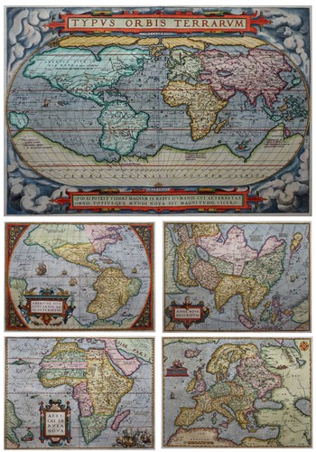 Ortelius welt kontinente - welt, &