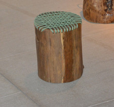 CONO Teakhocker  Ø 30 x 42 Teak/Polypropylenseil mint Jan Kurtz