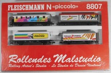 Modellbahn Spur N Fleischmann 8807 piccolo 4 Waggons Rollendes Malstudio OVP /32