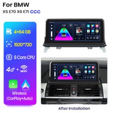 CCC 10.25" Android 13 Autoradio CarPlay WiFi GPS Navi für BMW X5 E70 X6 E71 CIC