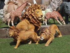 Löwe Deko Figur lebensecht Raubkatze Wildtiere Garten Polyresin NEU