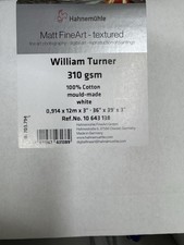 Hahnemühle FineArt Papier William Turner 310g/qm, 0,914m x 12 m x 3“ Ungeöffnet