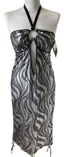 COQUETTE Kleid Silber schwarz