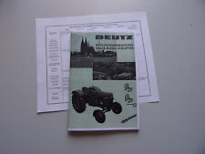 Bedienungsanleitung Deutz D25 D25S + Anleitung Mähwerk H 1155-3/3