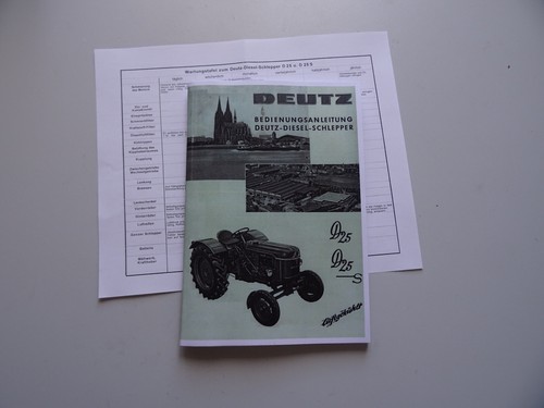 Bedienungsanleitung deutz d25 - deutz,