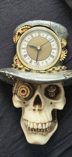 Totenkopf wanduhr - totenkopf,