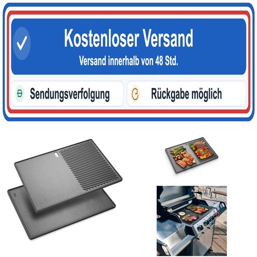 Gusseisen grillplatte 43x32cm - gusseisen,