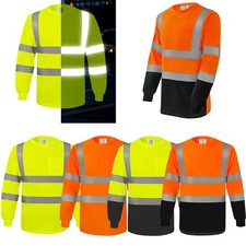 Herren Sweatshirt Warnschutz Pullover Crewneck Sweater Shirt Arbeitspullover