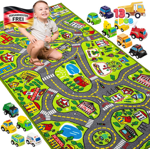Kinderspielteppich stadt mit - kinderspielteppich,